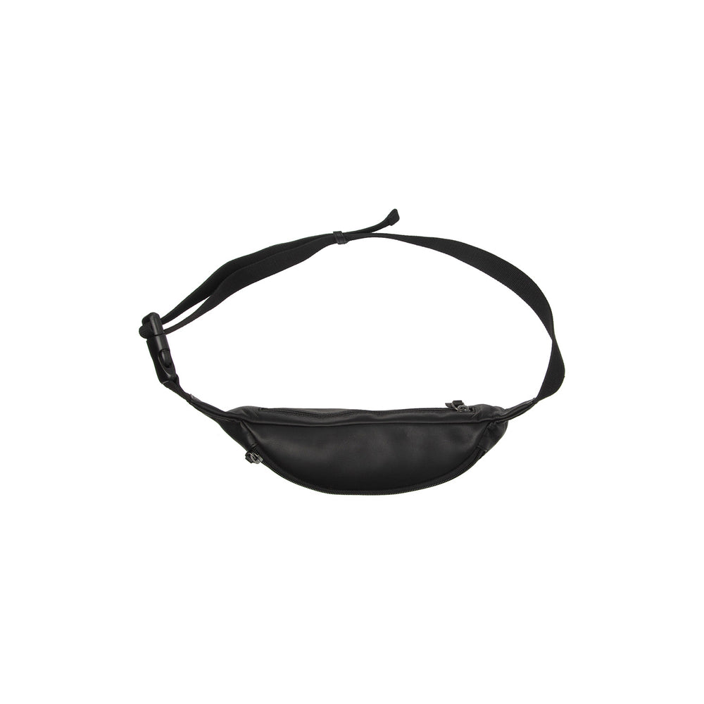 Sac Banane en Cuir Noir Brana