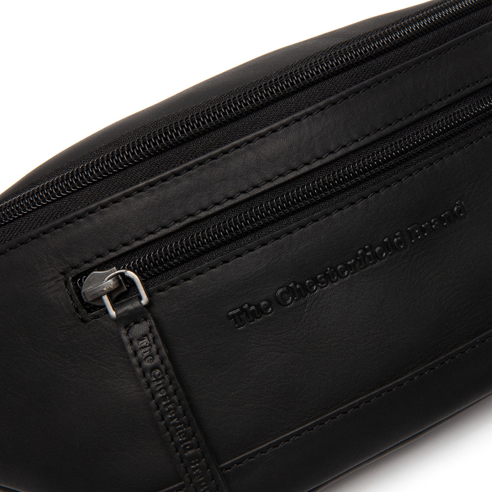 Sac Banane en Cuir Noir Brana