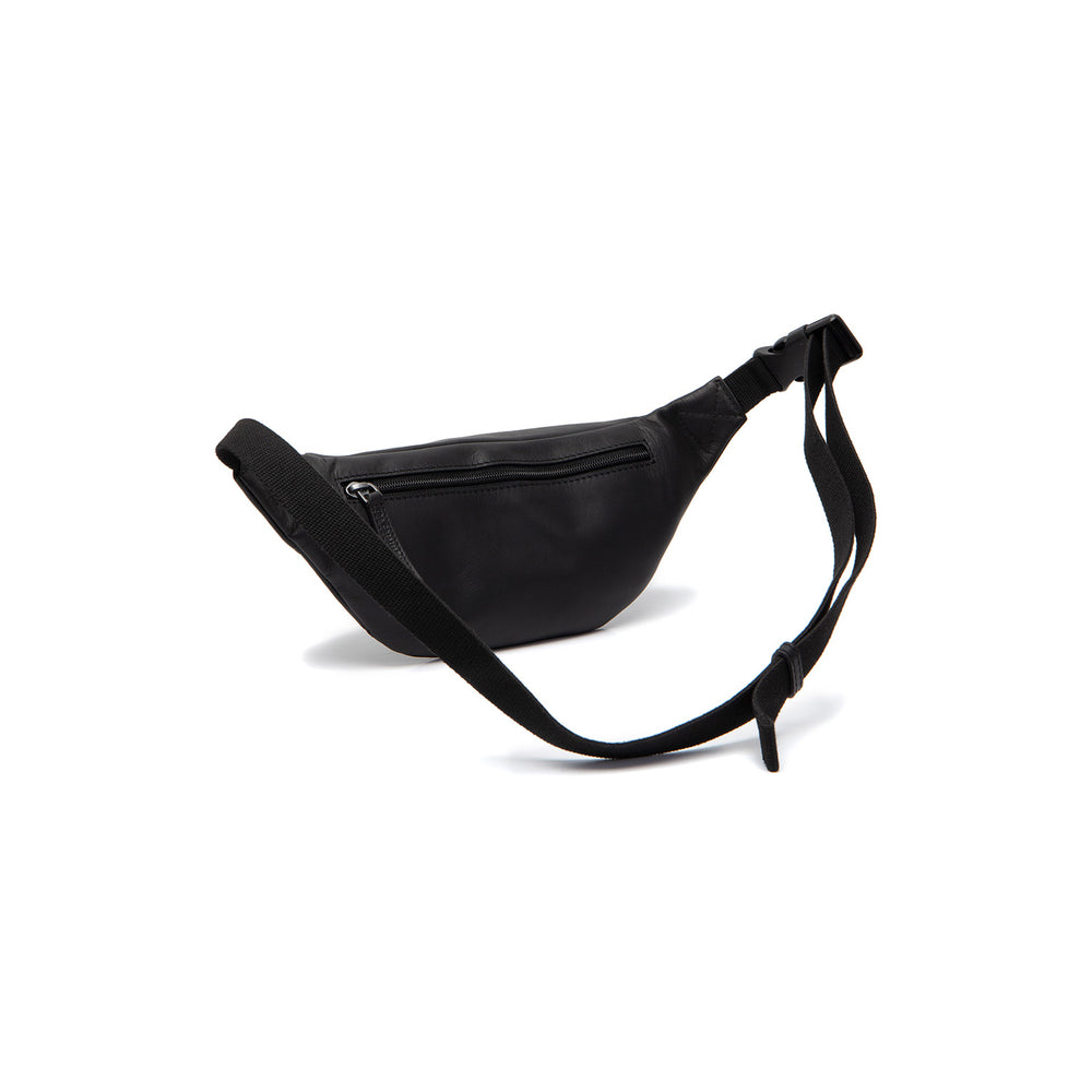 Sac Banane en Cuir Noir Brana