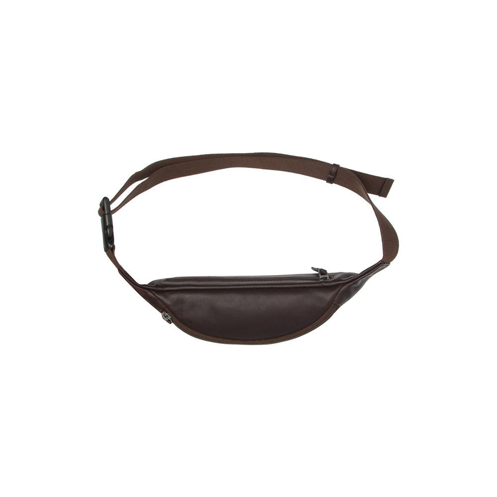 Sac Banane en Cuir Marron Brana