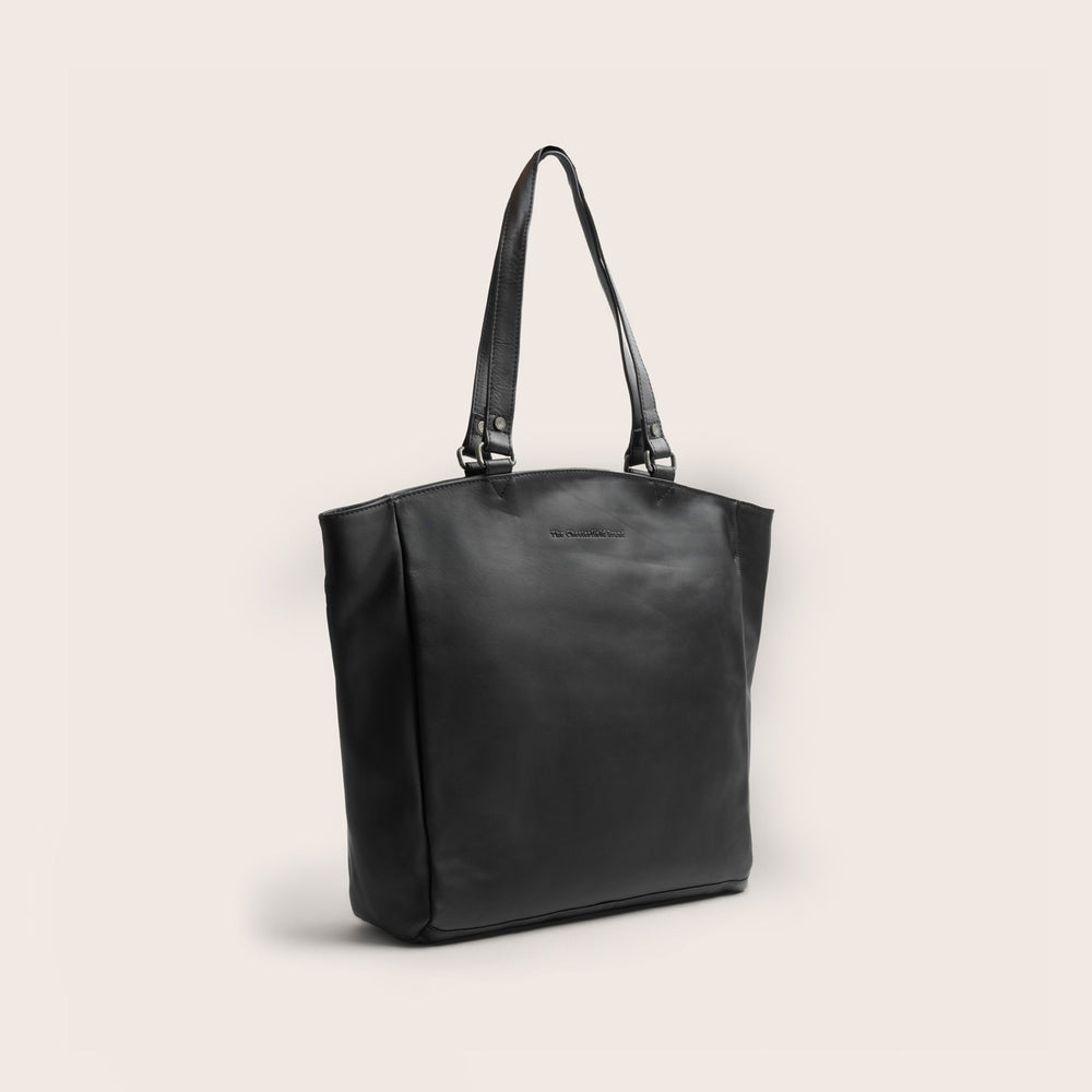 Leather Tote Bag Black Berlin