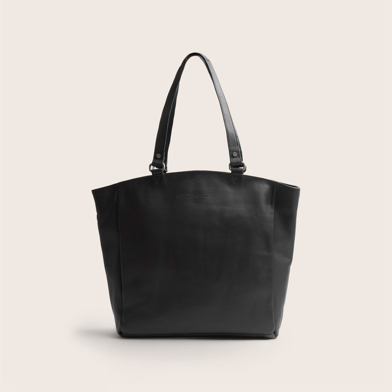 Leather Tote Bag Black Berlin
