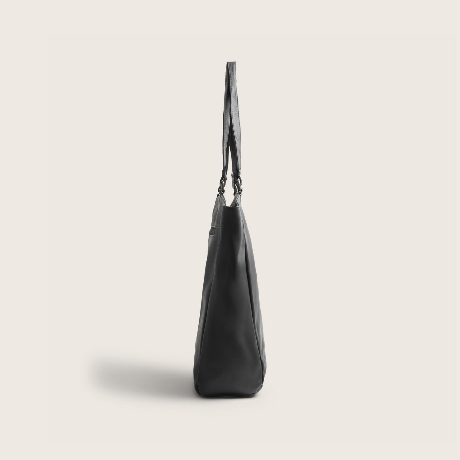 Leather Tote Bag Black Berlin