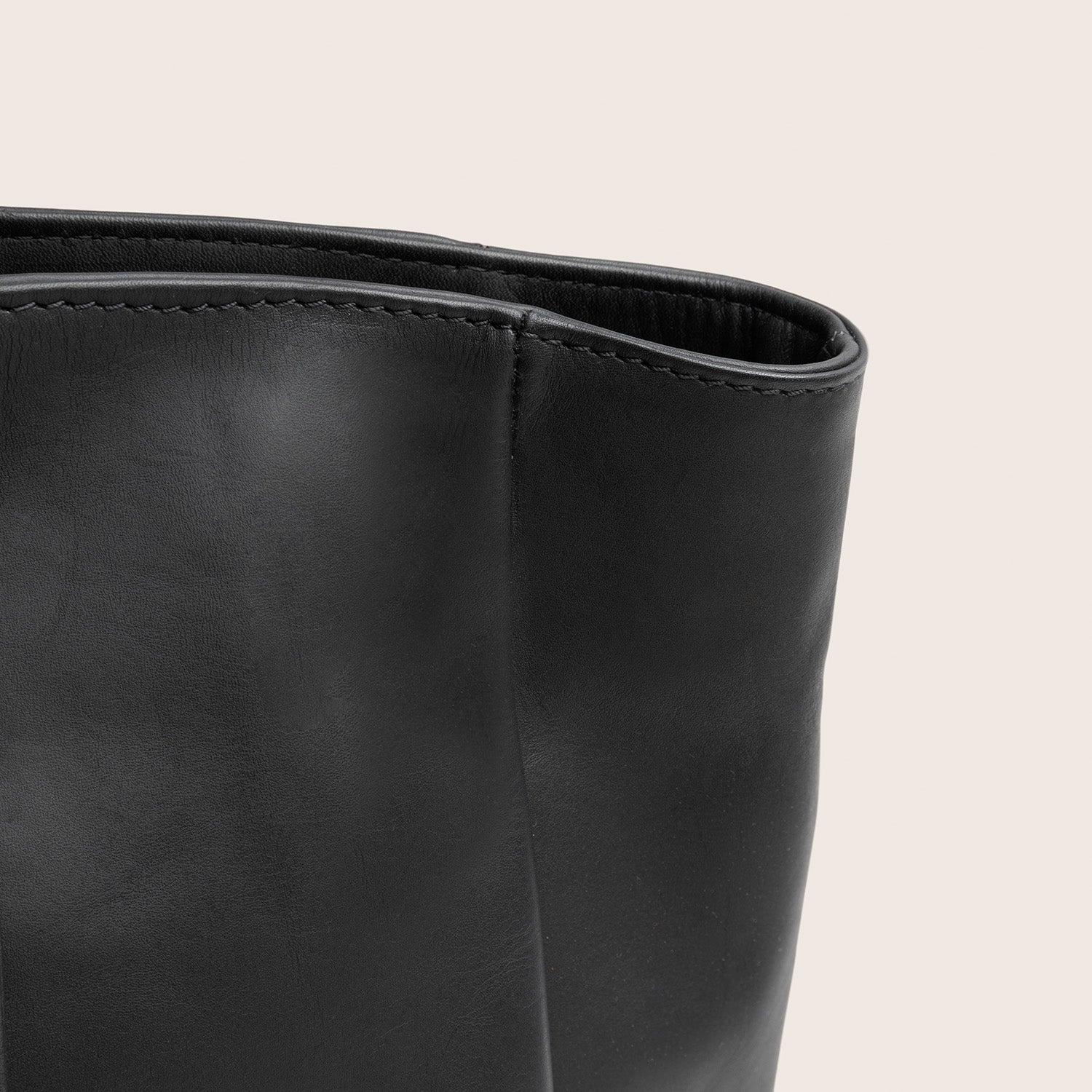 Leather Tote Bag Black Berlin