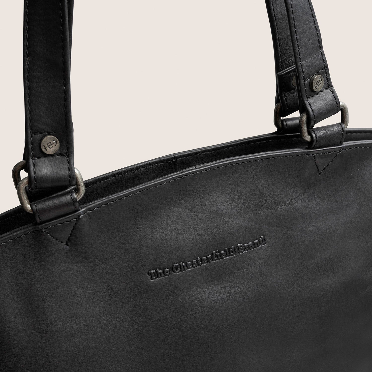 Leather Tote Bag Black Berlin