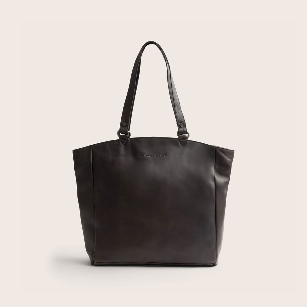 Leather Tote Bag Brown Berlin