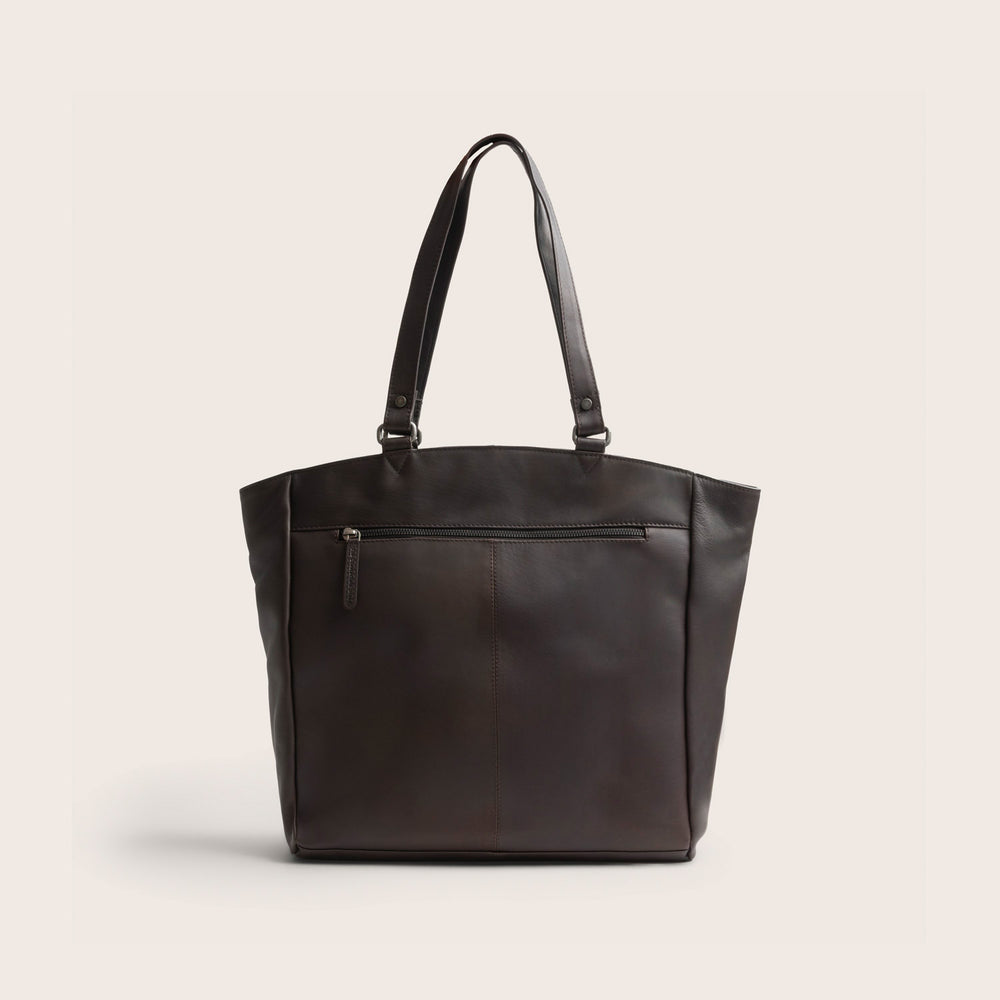 Leather Tote Bag Brown Berlin