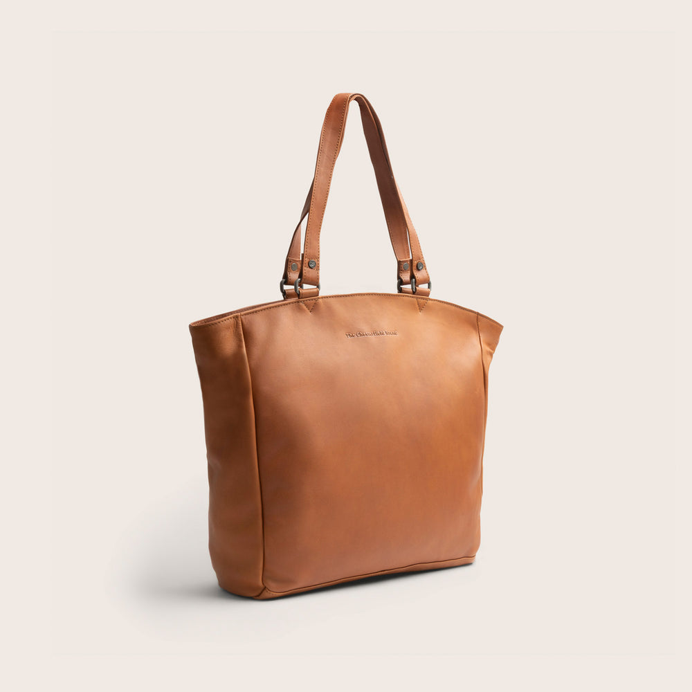 Leather Tote Bag Cognac Berlin