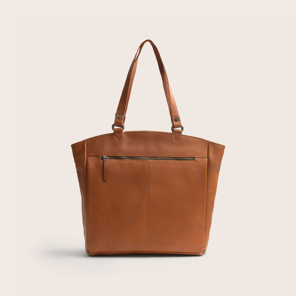 Leather Tote Bag Cognac Berlin