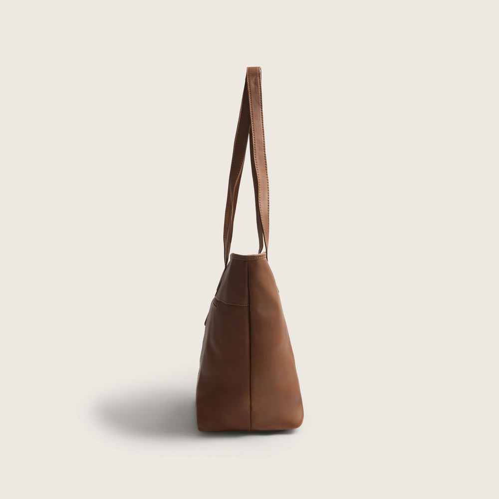 Leder Shopper Cognac Monza