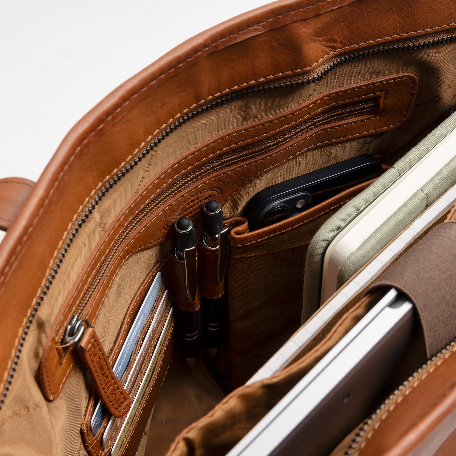 Leder Shopper Cognac Monza