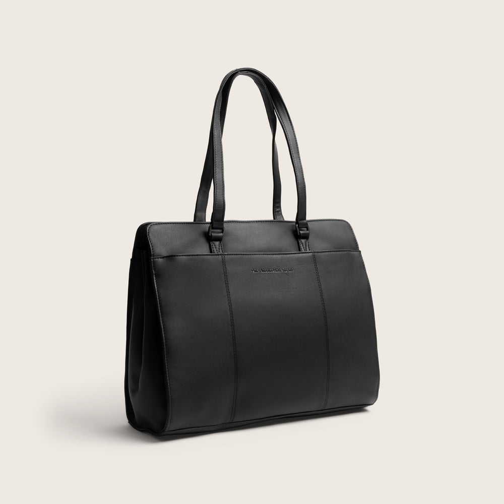 Leather Shoulder Bag Black Fidenza
