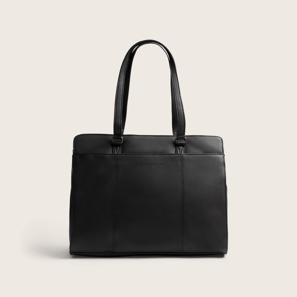 Leather Shoulder Bag Black Fidenza