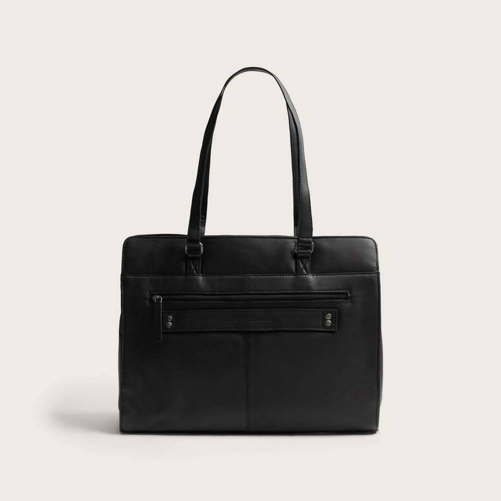 Leather Shoulder Bag Black Fidenza
