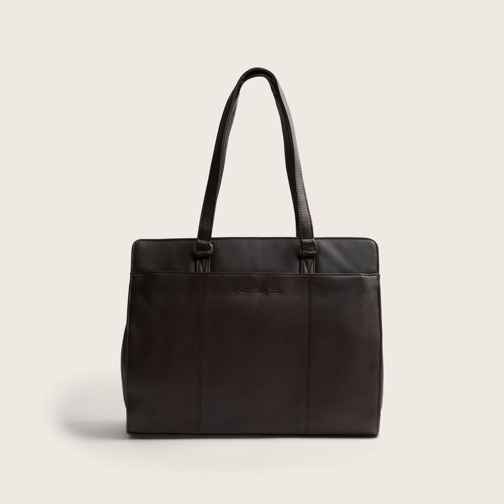 Leather Shoulder Bag Brown Fidenza