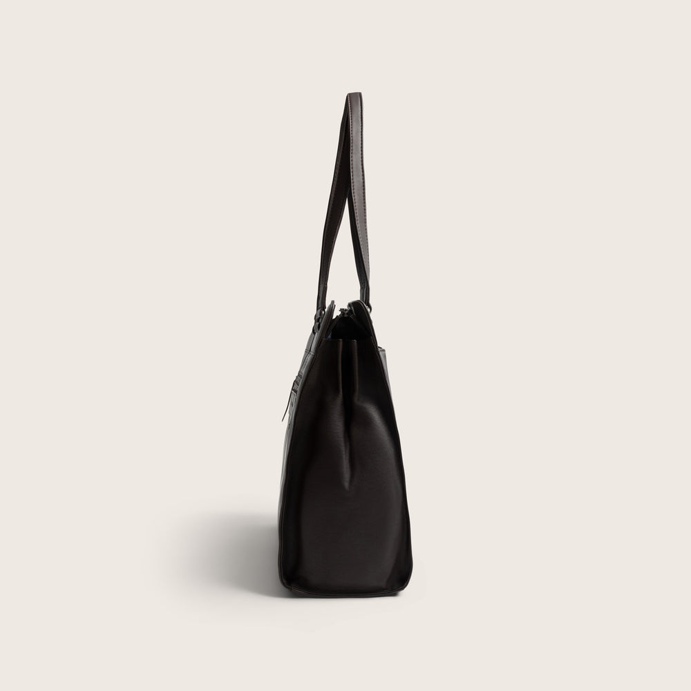 Leather Shoulder Bag Brown Fidenza