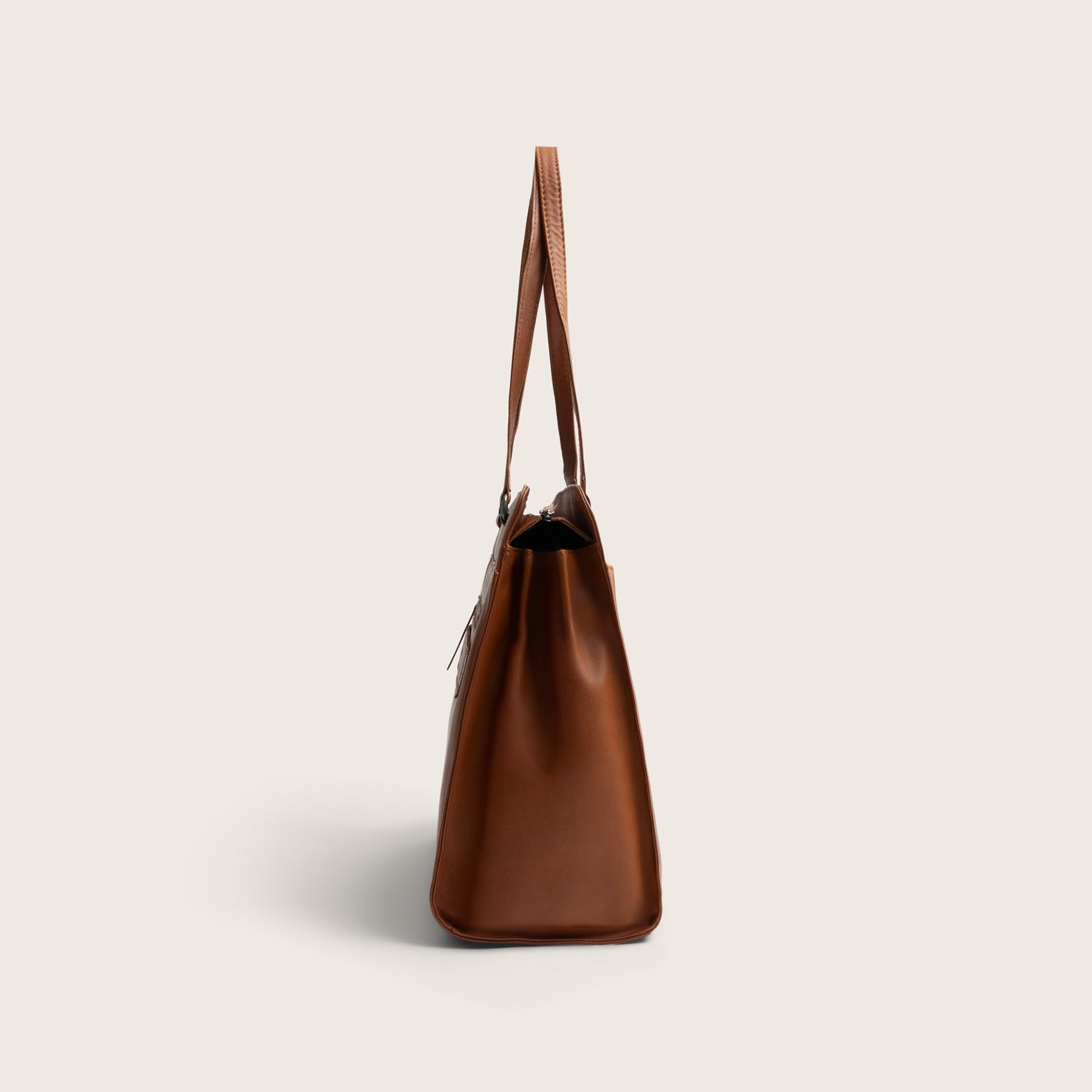 Leder Schultertasche Cognac Fidenza