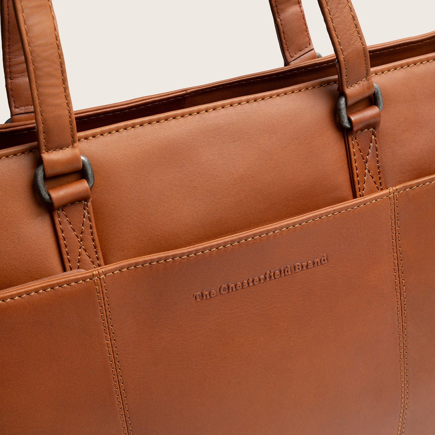 Leder Schultertasche Cognac Fidenza