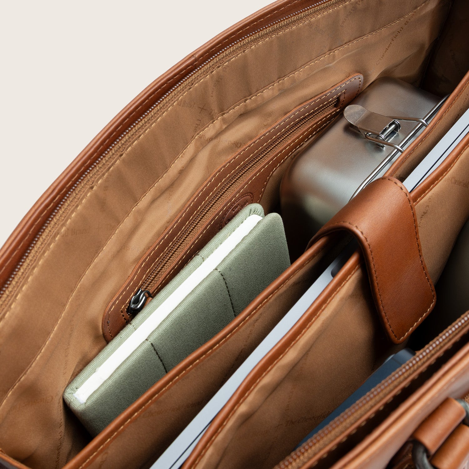 Leder Schultertasche Cognac Fidenza