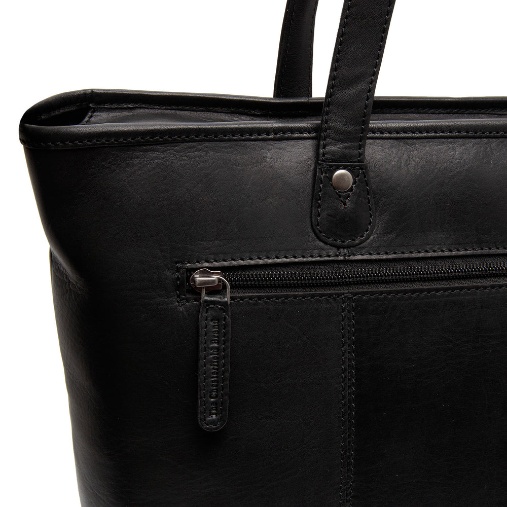 Leather Tote Bag Black Astano
