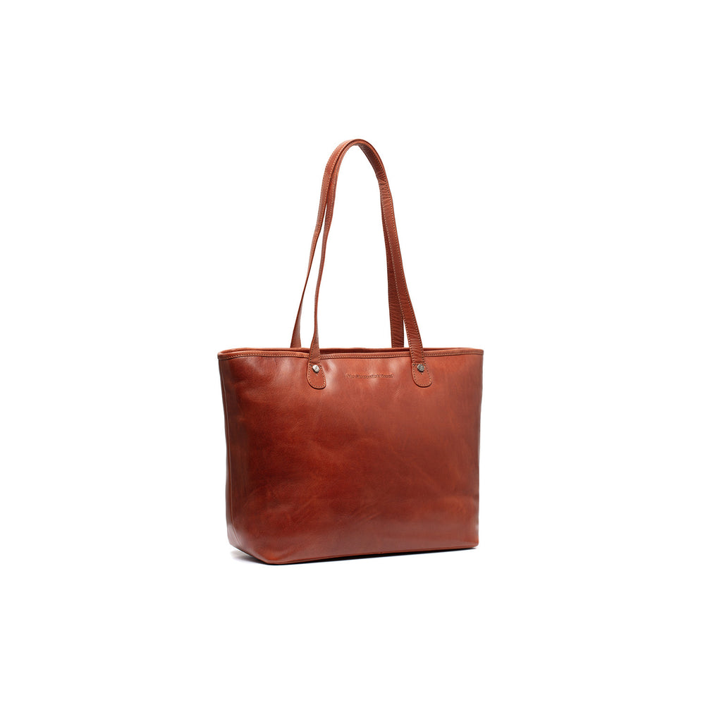 Leather Tote Bag Cognac Astano