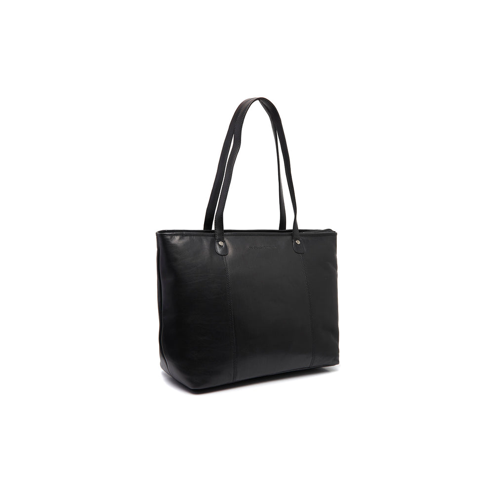 Leather Tote Bag Black Ferrera