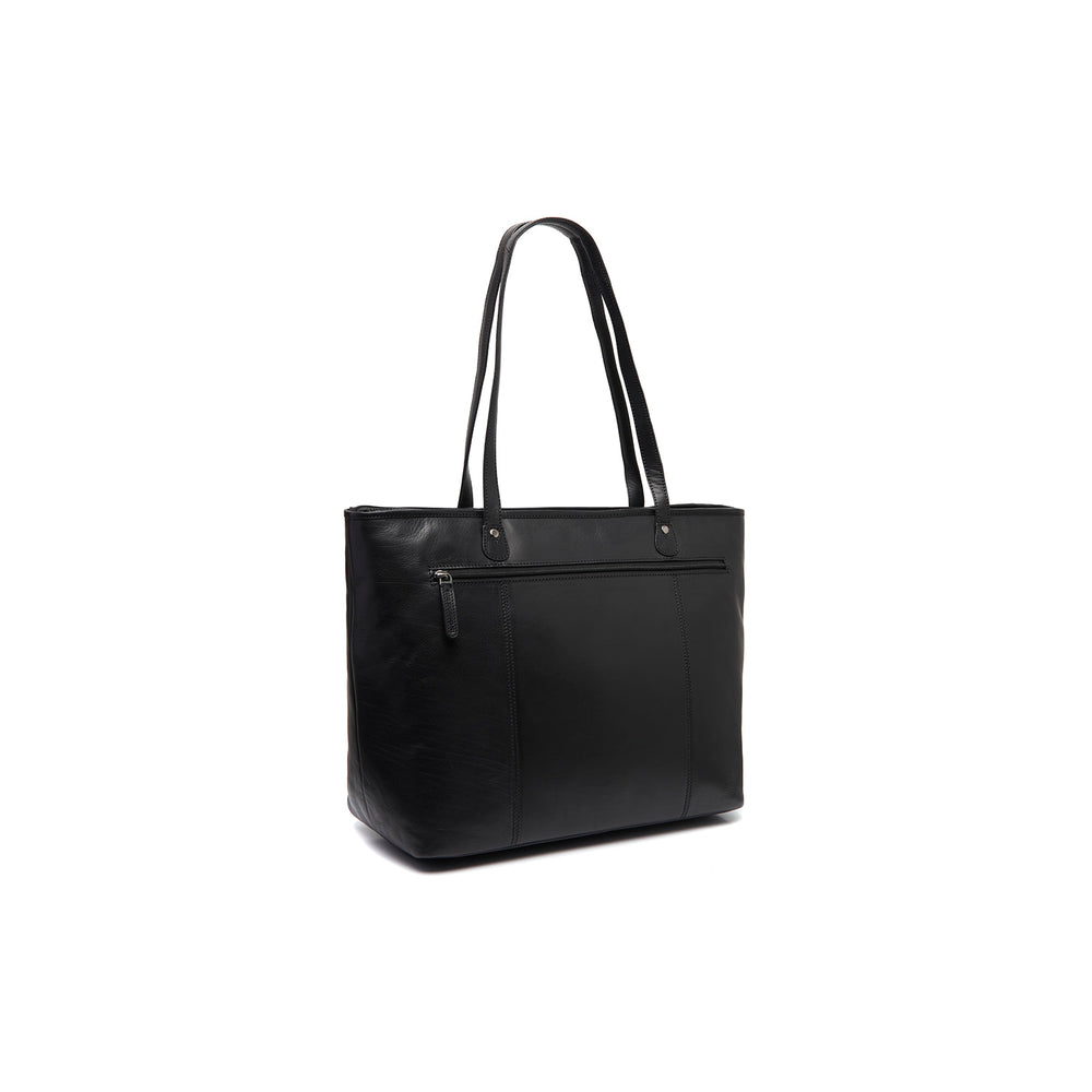 Leather Tote Bag Black Ferrera