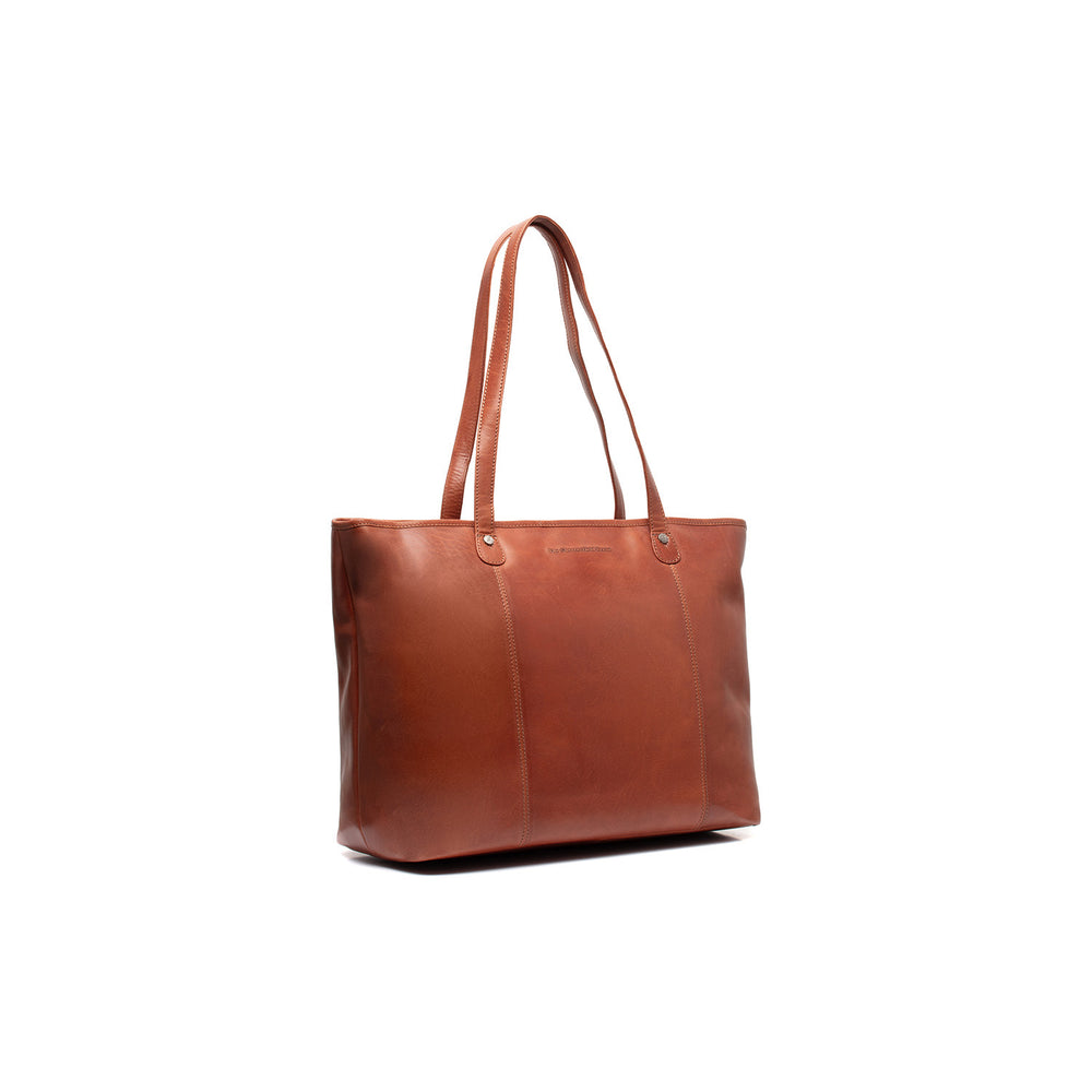 Leather Tote Bag Cognac Ferrera