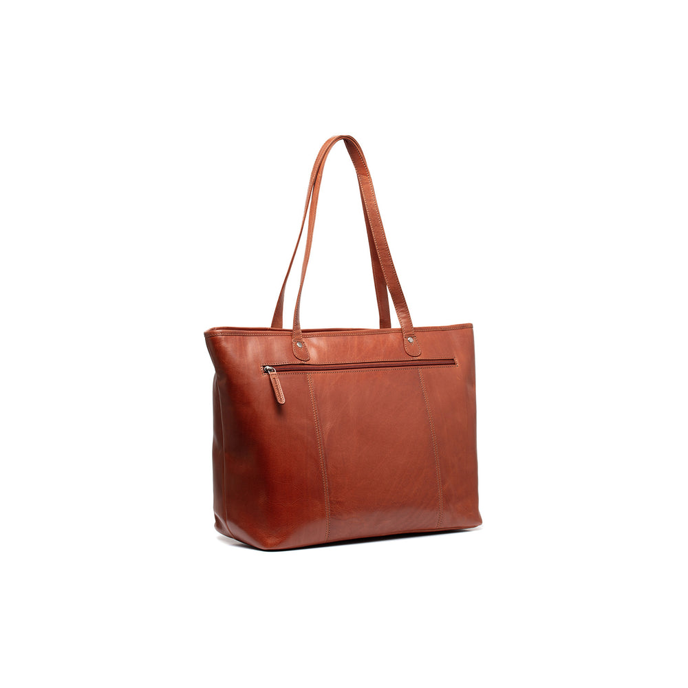 Leather Tote Bag Cognac Ferrera