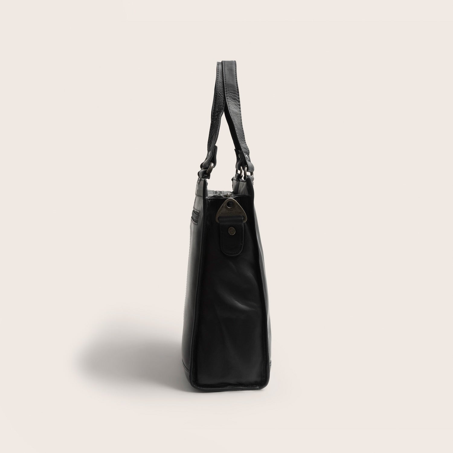 Leather Laptop Bag Black Manly