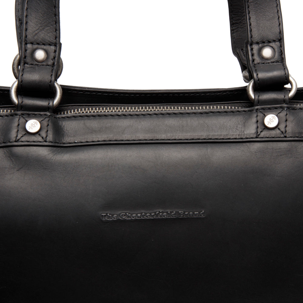 Leder Shopper Schwarz Manly
