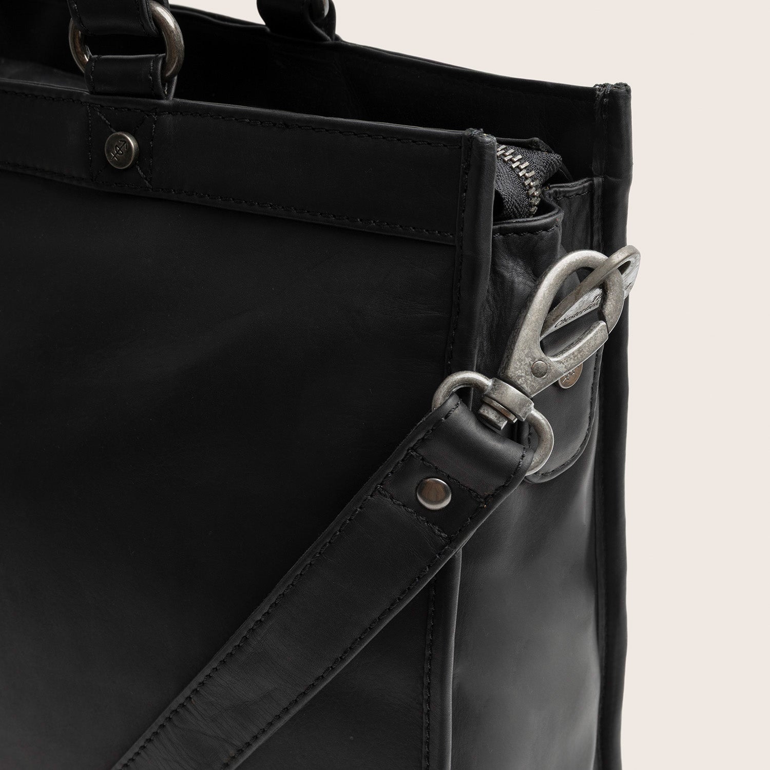 Leather Laptop Bag Black Manly