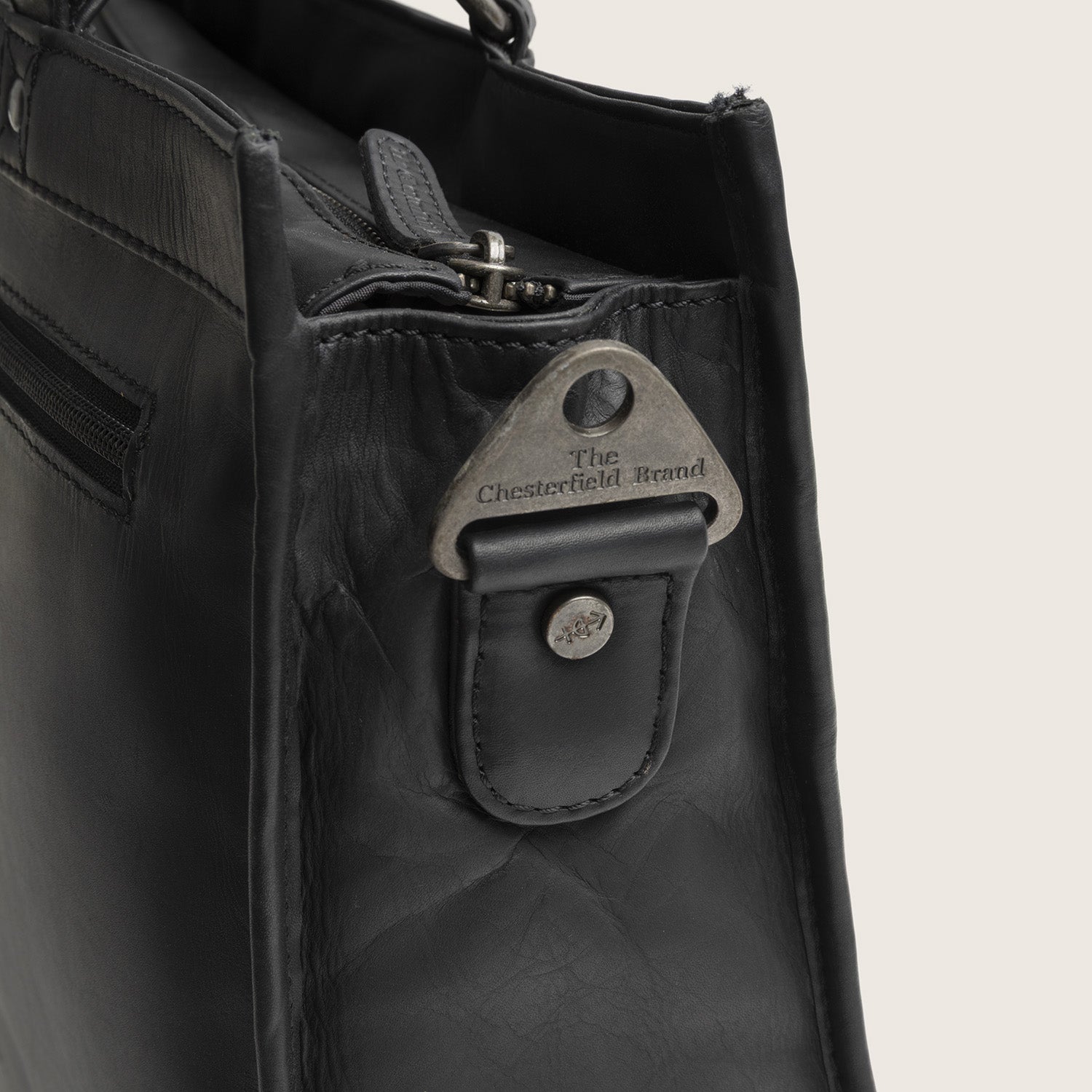 Leather Laptop Bag Black Manly