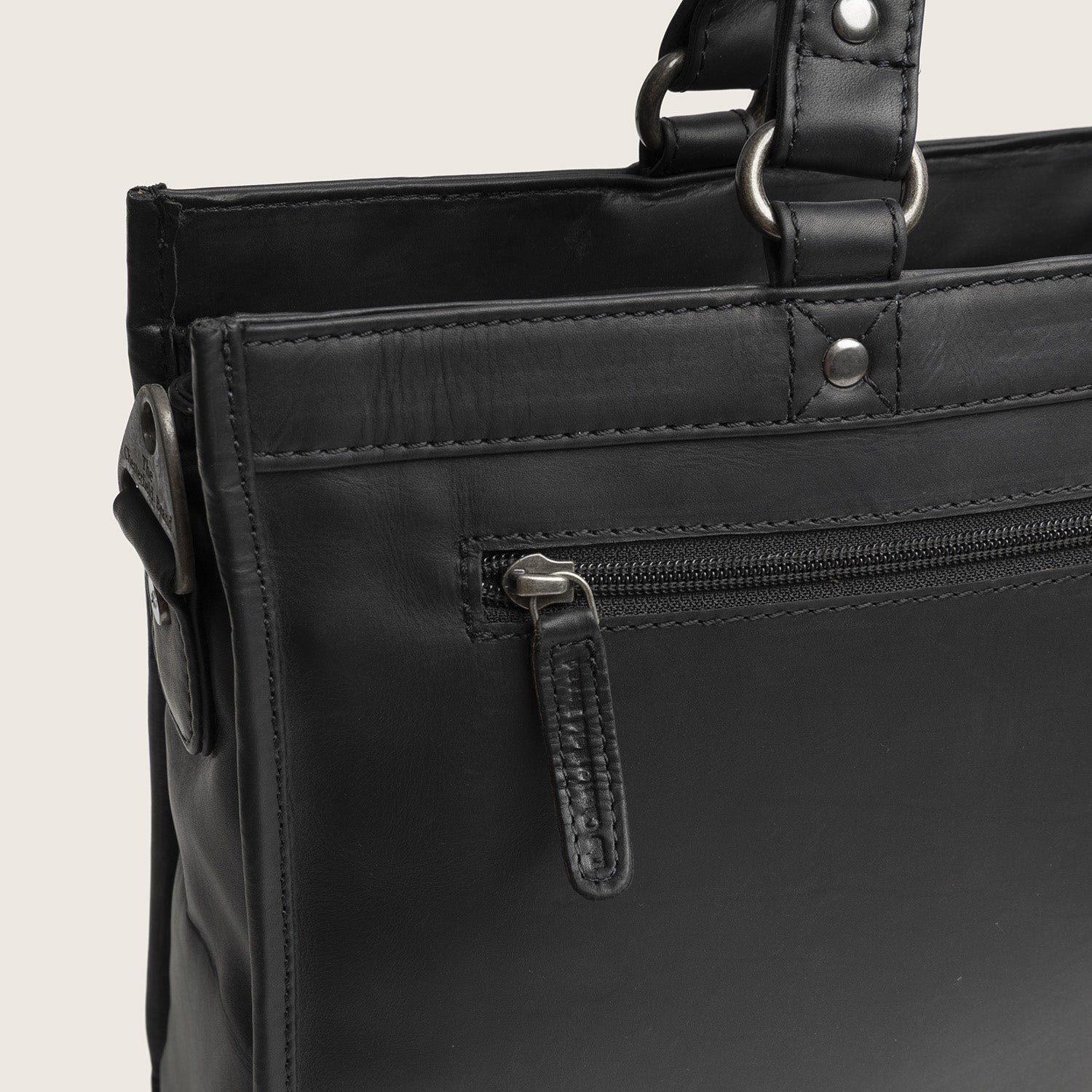 Leather Laptop Bag Black Manly