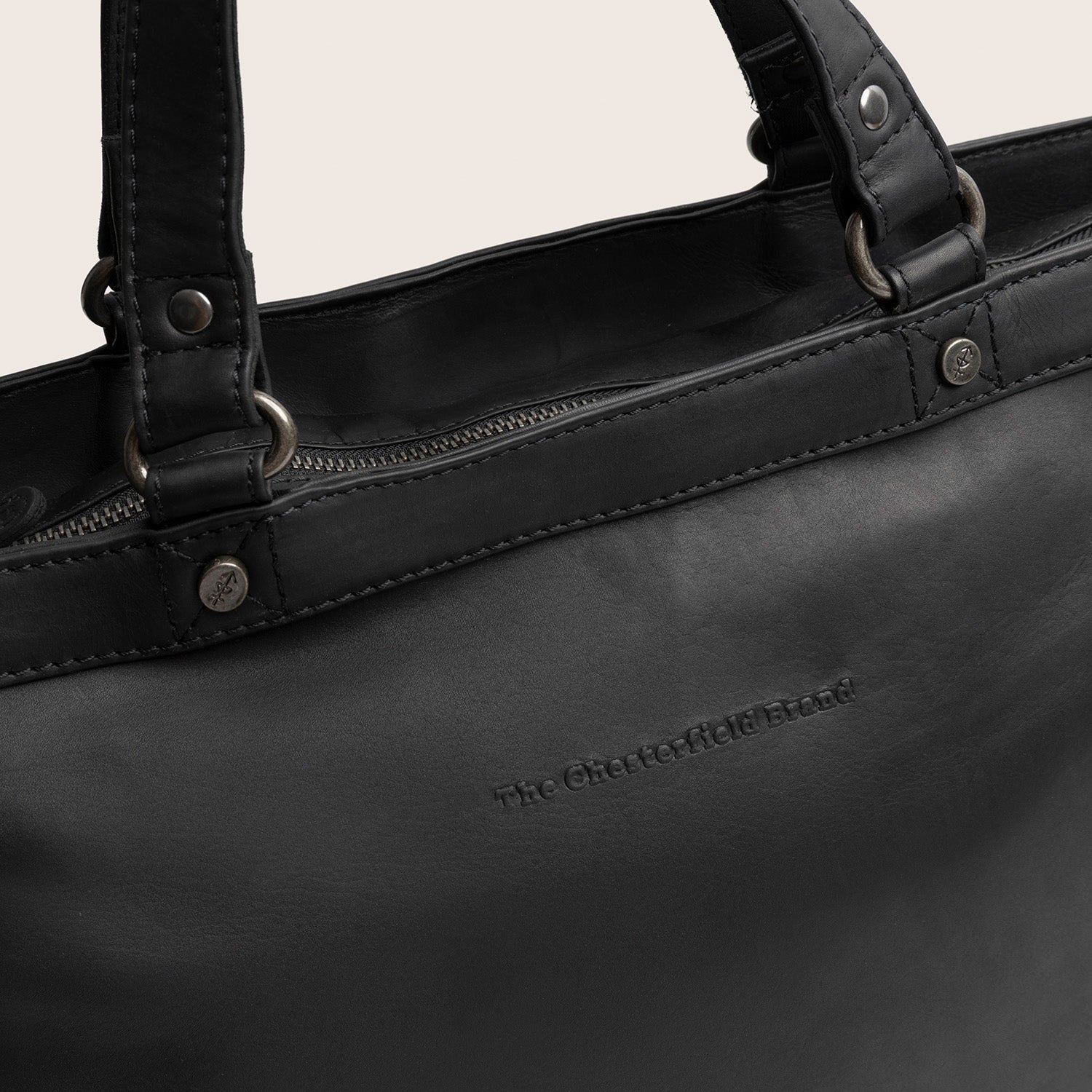 Leather Laptop Bag Black Manly