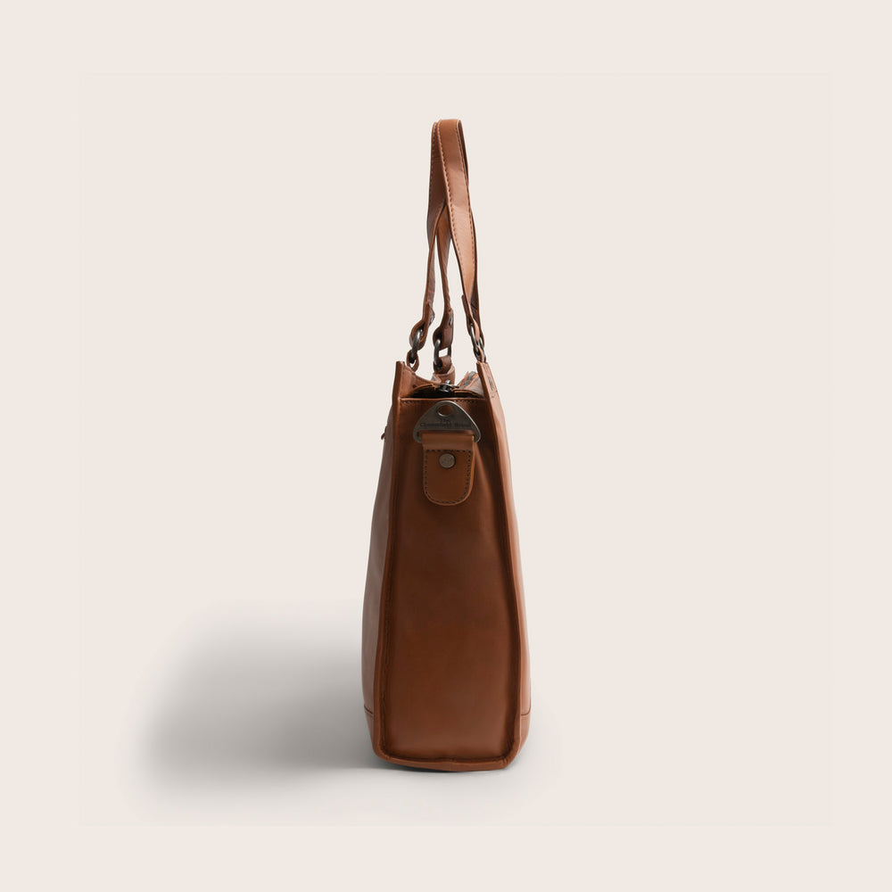 Leather Laptop Bag Cognac Manly