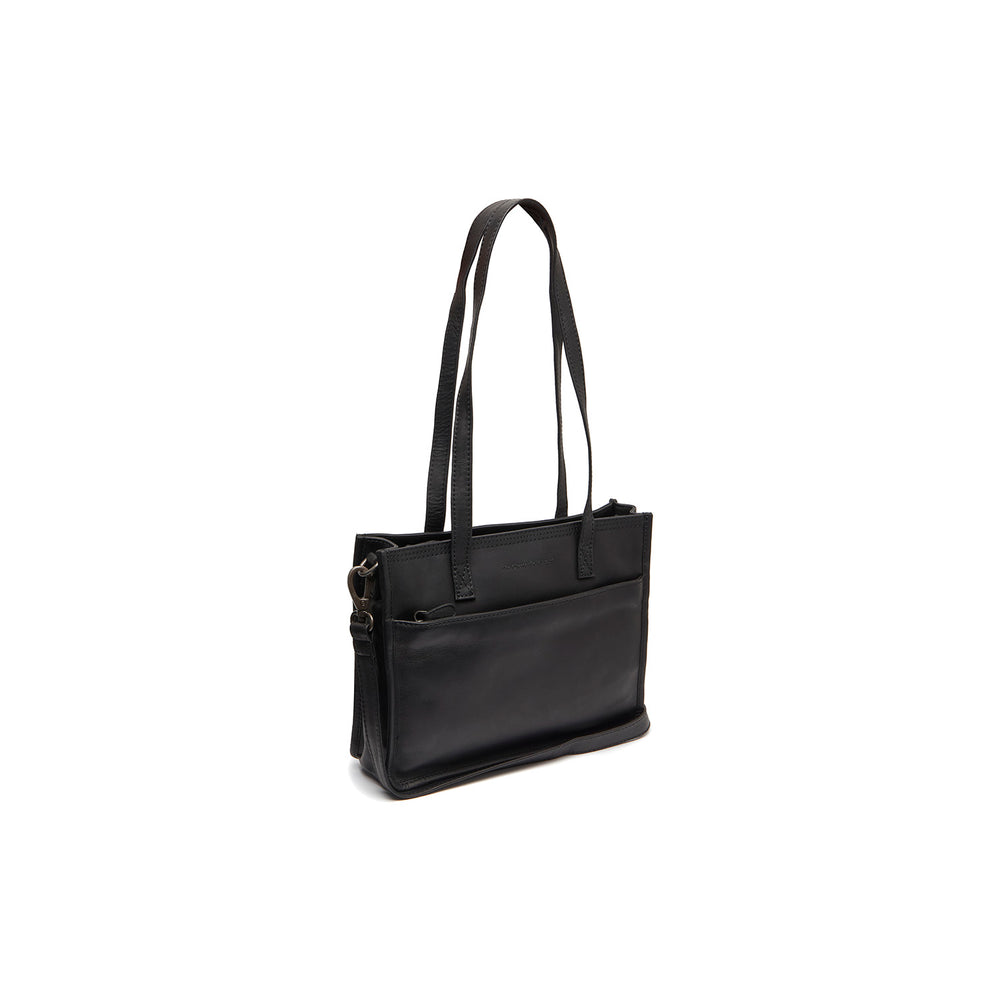 Leder Shopper Schwarz Estella