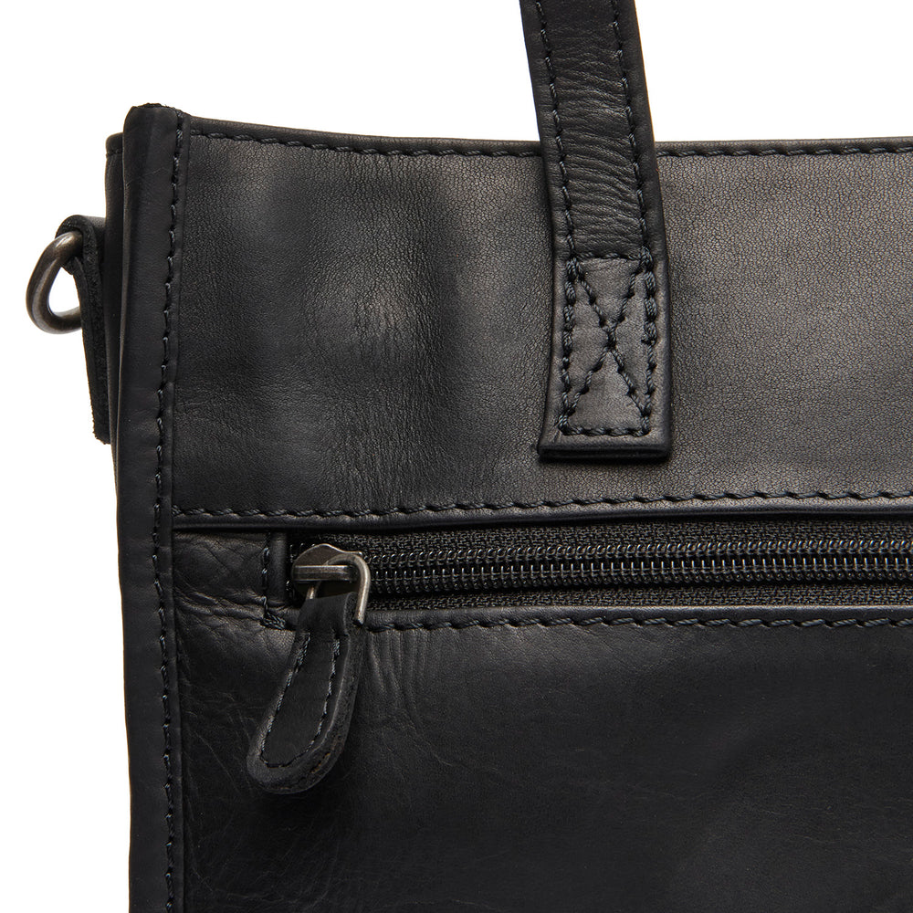 Leder Shopper Schwarz Estella