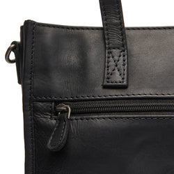 Leather Shopper Black Estella