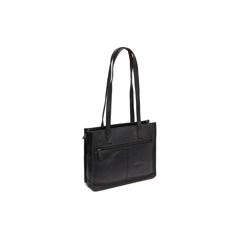 Leder Shopper Schwarz Estella