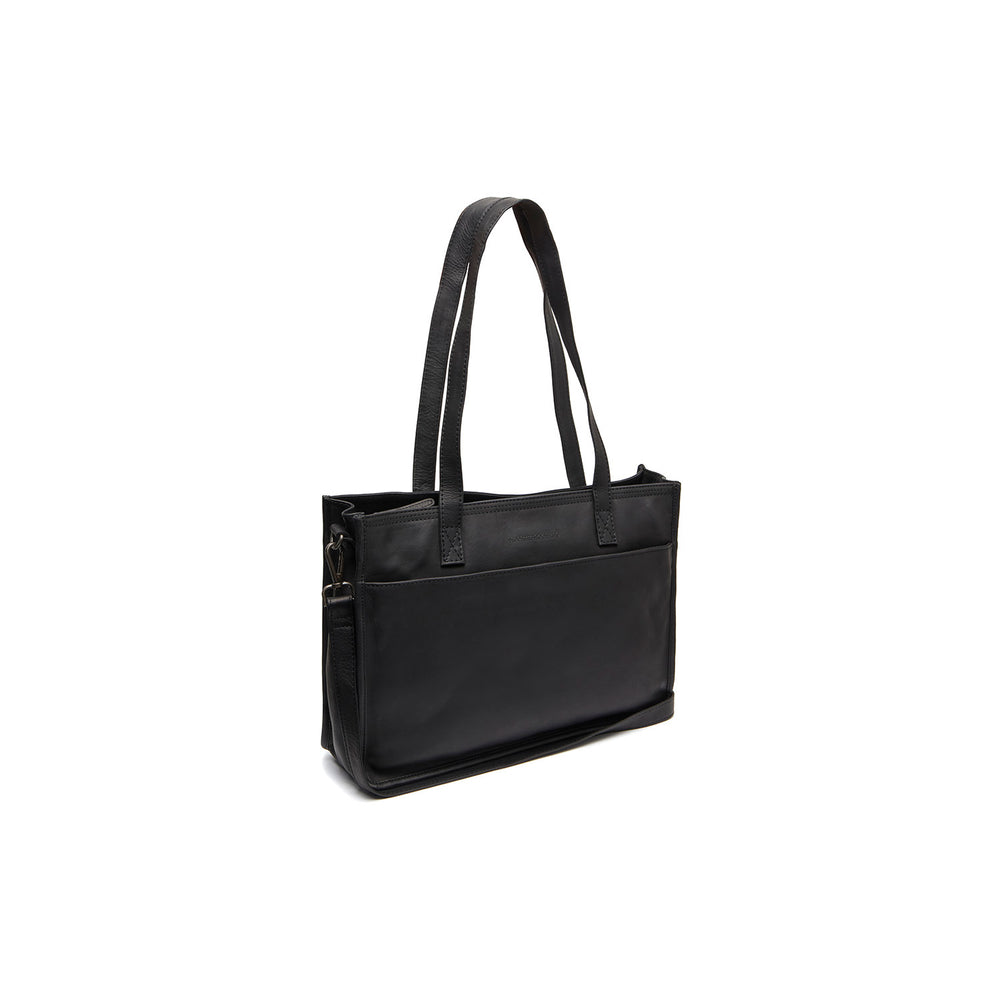 Leather Tote Bag Black Adana
