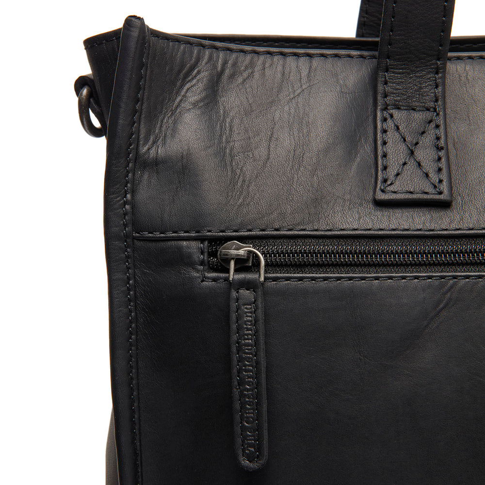 Leather Tote Bag Black Adana