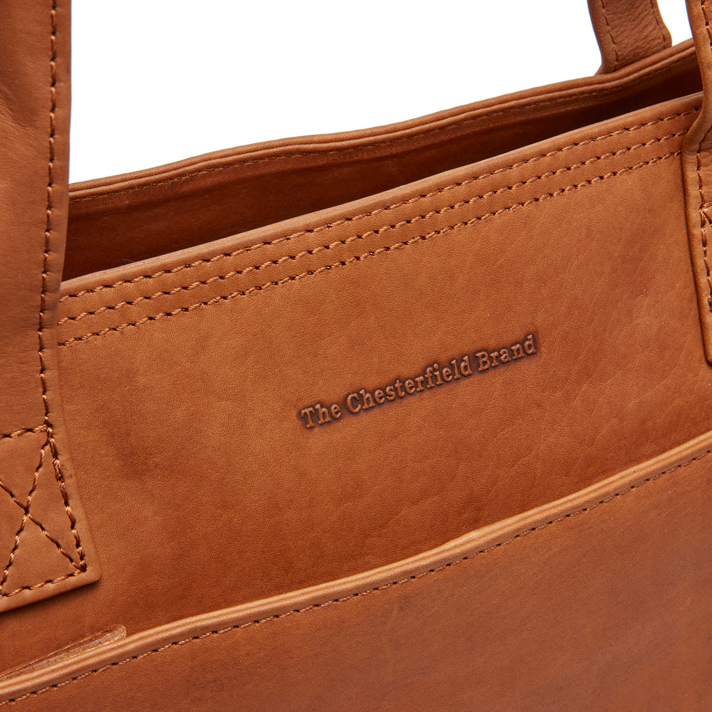 Leather Tote Bag Cognac Adana