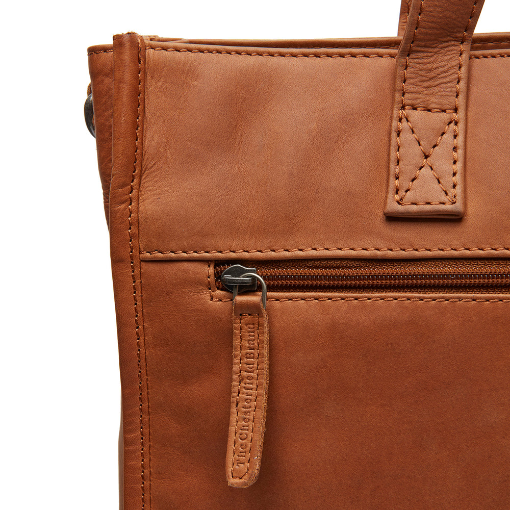 Leather Tote Bag Cognac Adana