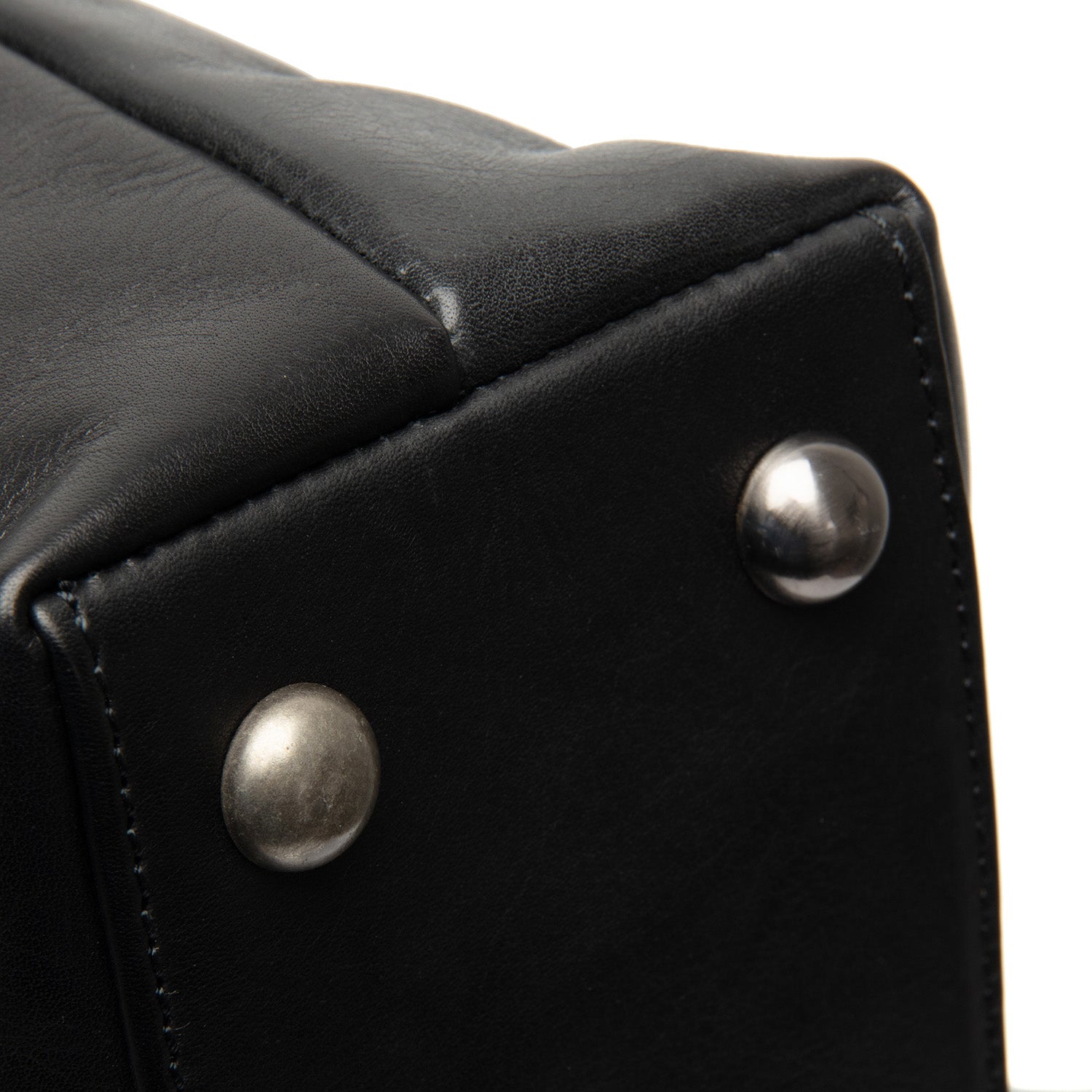 Leather Shopper Black Pergamino