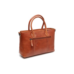 Leather Shopper Cognac Pergamino