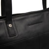 Leather Shopper Black Solvia