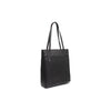 Leather Shopper Black Solvia
