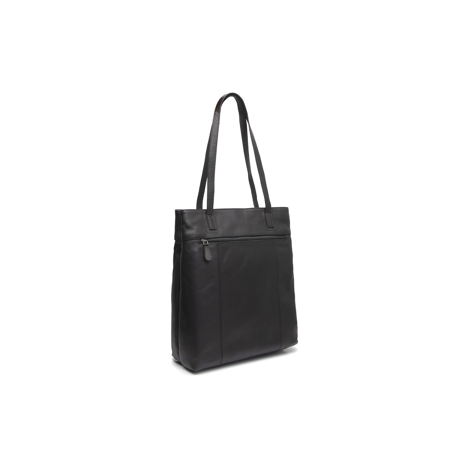 Leather Shopper Black Solvia