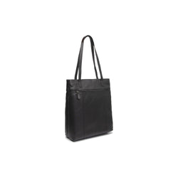 Leather Shopper Black Solvia